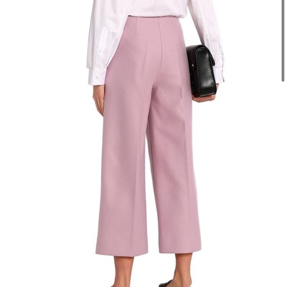 Chalayan Purple Wool Cashmere Blend Twill Cropped Trouser Pants - Picture 4 of 8